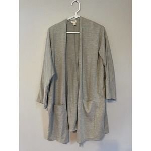 Anthropologie Donni Ribbed Open Draped Cardigan Pockets One Size Fits All